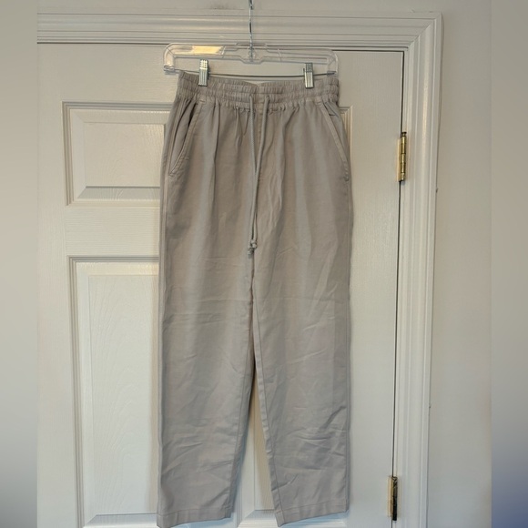 FAHERTY Essential Pant Mariner Grey Organic Cotton Linen Blend Travel - Picture 4 of 13